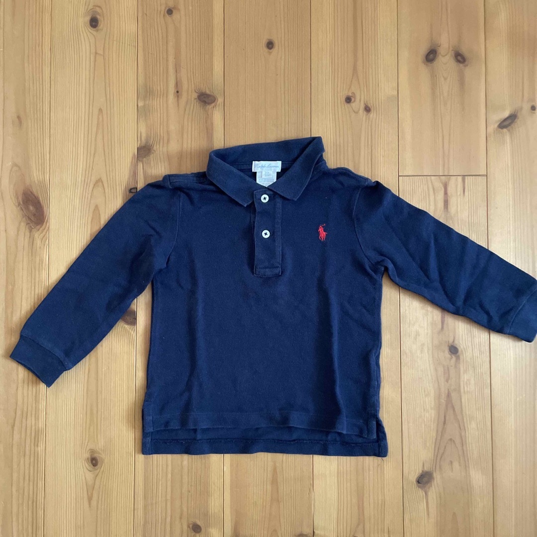 Ralph Lauren(ラルフローレン)のRalph Lauren ネイビー長袖ポロシャツ キッズ/ベビー/マタニティのキッズ服男の子用(90cm~)(Tシャツ/カットソー)の商品写真