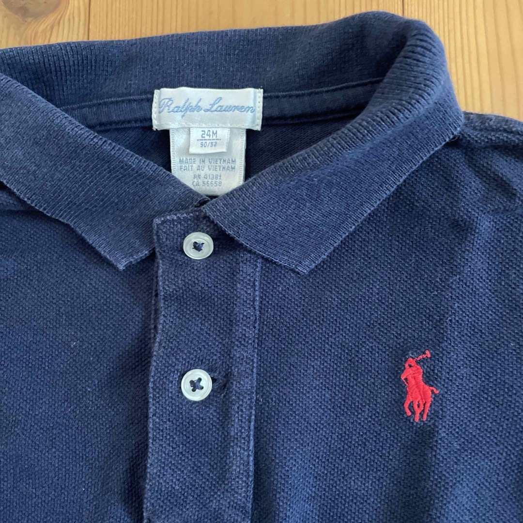 Ralph Lauren(ラルフローレン)のRalph Lauren ネイビー長袖ポロシャツ キッズ/ベビー/マタニティのキッズ服男の子用(90cm~)(Tシャツ/カットソー)の商品写真