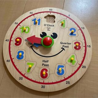 ハペ(Hape)の木のおもちゃ　hape 時計　ボーネルンド　パズル(知育玩具)