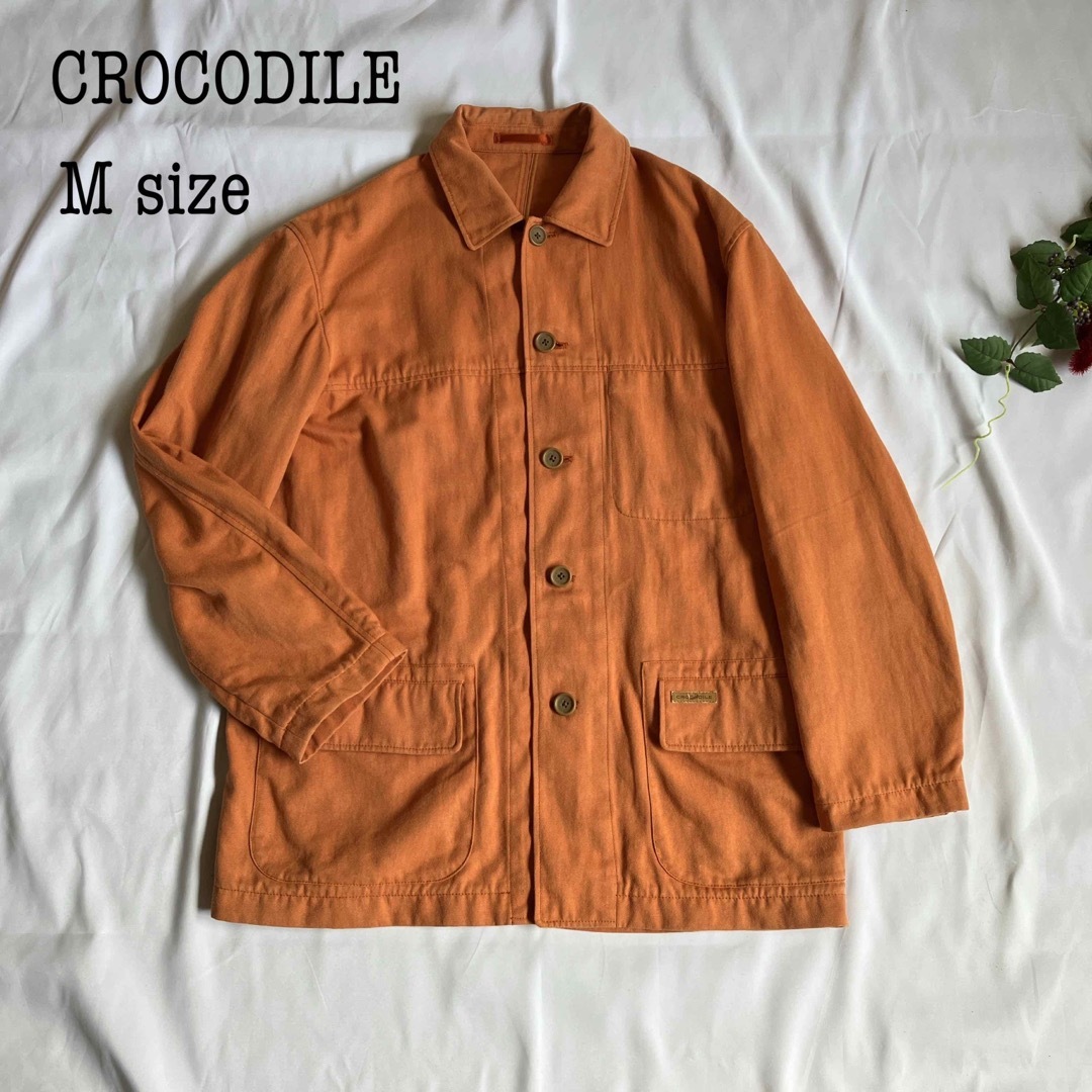 CROCODILE クロコダイル ジャケット 大きめ オレンジ レンガ色 M