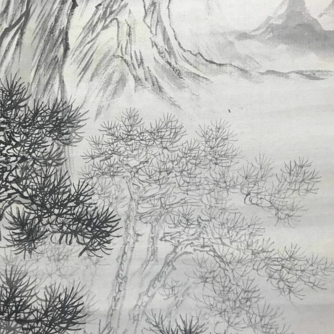 真作】神田朔山/神山渓水画賛/山水図/掛軸/名家伝来/AC-687-