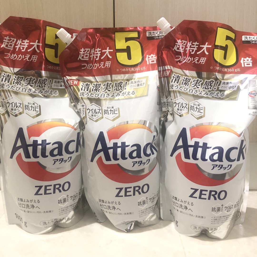 Attackアタック0 超特大　5倍 つめかえ用　3袋