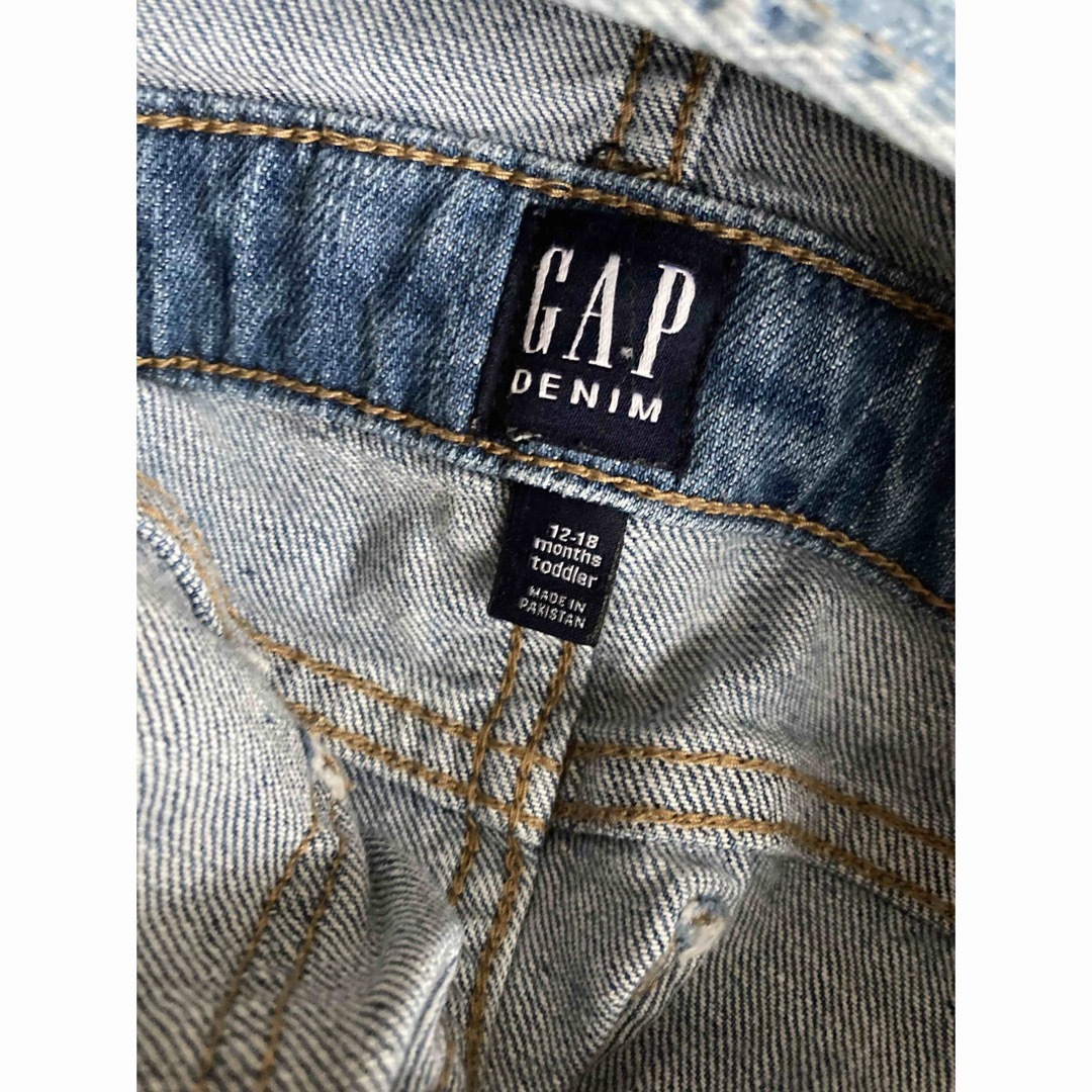 GAP Kids(ギャップキッズ)のGAP デニム サロペット キッズ/ベビー/マタニティのベビー服(~85cm)(ワンピース)の商品写真