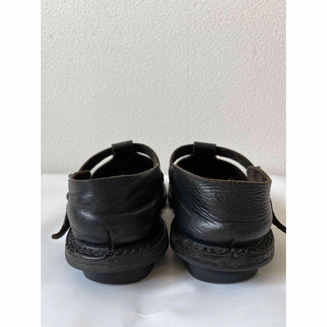 trippen(トリッペン)の trippen トリッペン 黒WALKER Tストラップ  レディースの靴/シューズ(ローファー/革靴)の商品写真