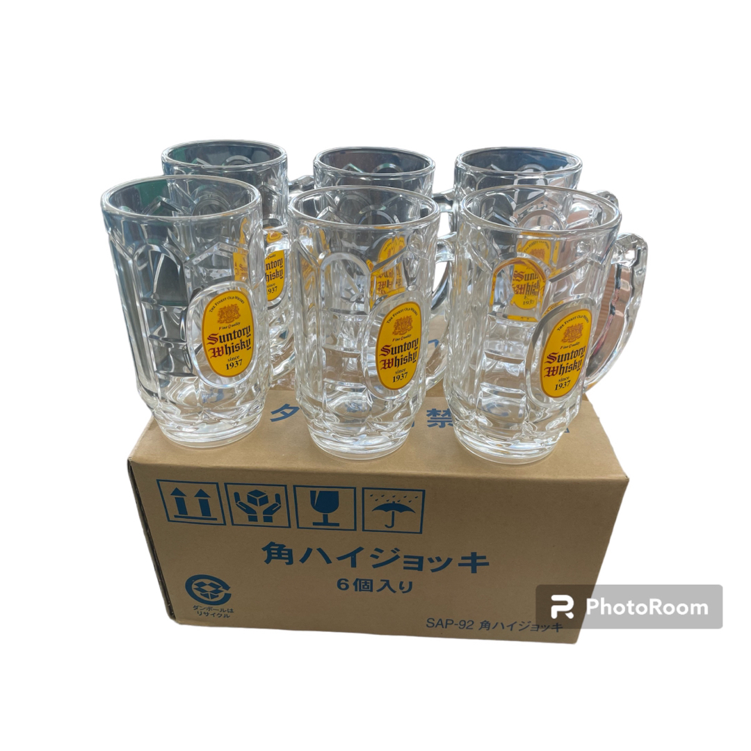 開封未使用 サントリー 角ハイジョッキ 375ml 6個入り SAP-92