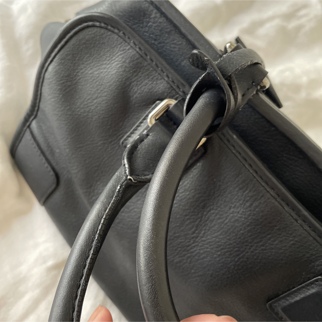 LOEWE ロエベ アマソナ28 ネイビー ミニボストン ハンドバッグ