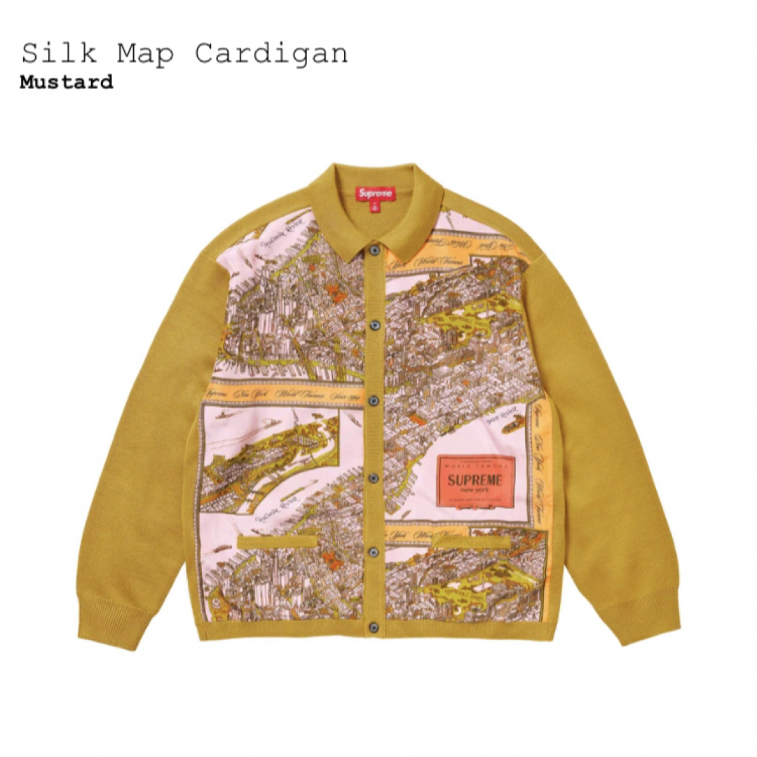 Supreme Silk Map Cardigan M