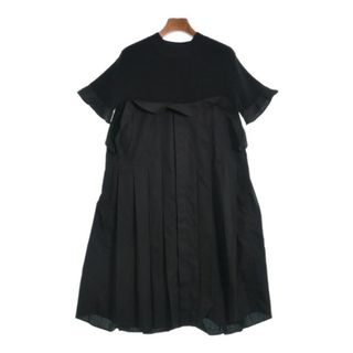 サカイ(sacai)のsacai サカイ ワンピース 1(S位) 黒 【古着】【中古】(ひざ丈ワンピース)