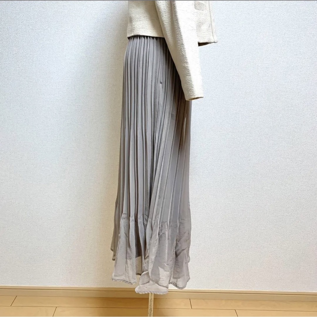 LEPSIM(レプシィム)の【美品】LIPSIM　レプシィム　ロングスカート　無地ギャザー　フリーサイズ レディースのスカート(ロングスカート)の商品写真