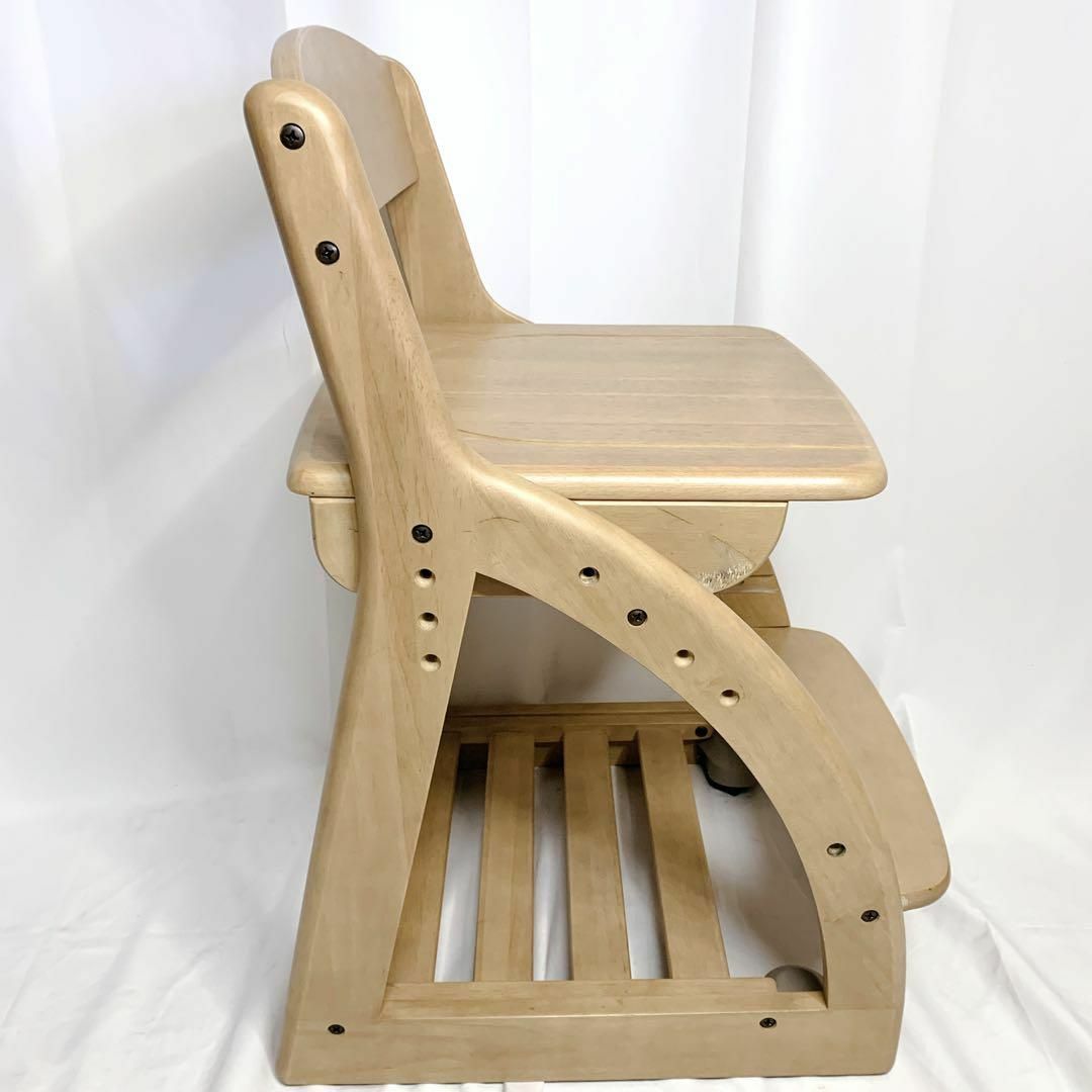KOIZUMI(コイズミ)のコイズミ　KOIZUMI 木製　学習椅子　フォースステップチェア 美品 インテリア/住まい/日用品の椅子/チェア(その他)の商品写真