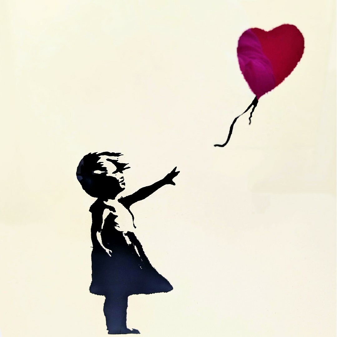 バンクシー Banksy 赤い風船に手を伸ばす少女 WCP www.krzysztofbialy.com