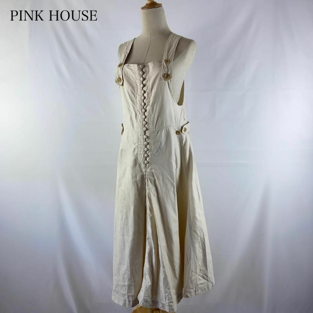 PINK HOUSE(ピンクハウス)のPINKHOUSE ジャンパースカート サロペット ワンピース レディースのワンピース(ロングワンピース/マキシワンピース)の商品写真