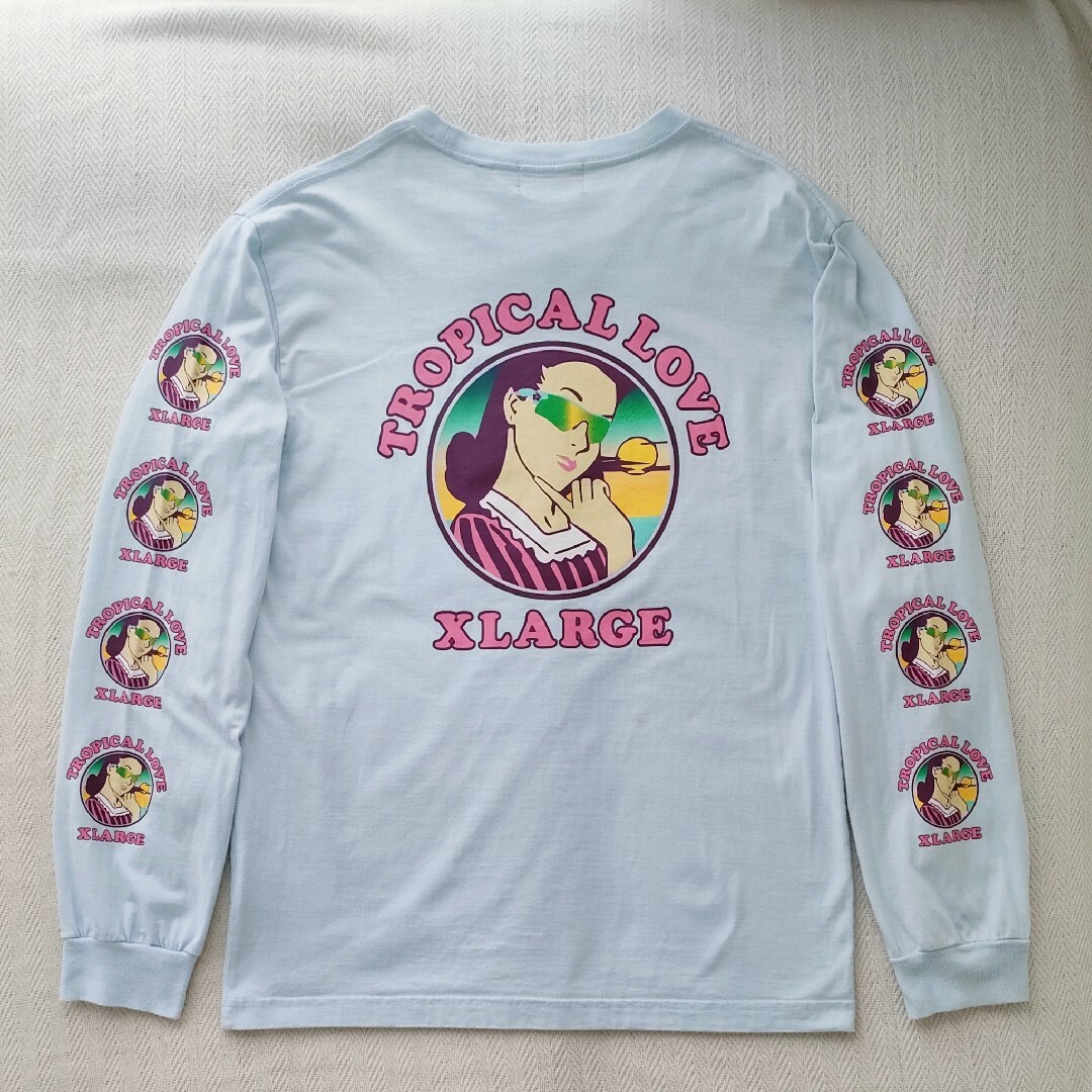 XLARGE エクストララージビッグシルエット バックプリントロングTシャツ