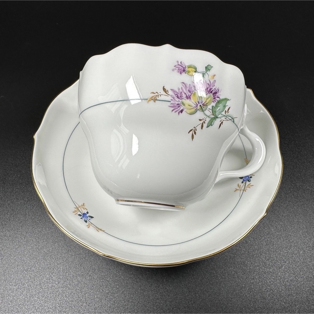 美品 マイセン ケシ(紫) コーヒーカップ&ソーサー1客、1級品 www