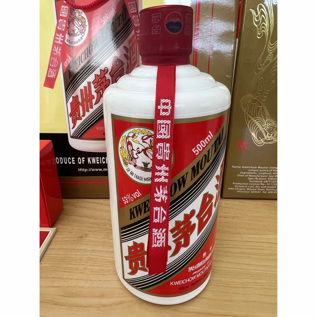 青島様専用　中国古酒  貴州茅台酒 マオタイ酒  天女ラベル 53％ 未開封新品 食品/飲料/酒の酒(蒸留酒/スピリッツ)の商品写真