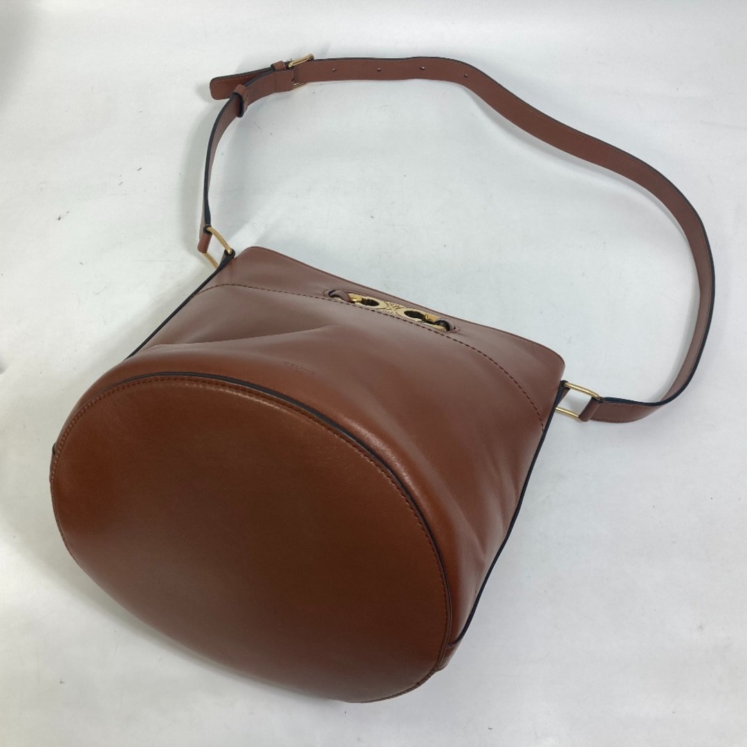 セリーヌ CELINE マイヨン トリオンフ バケットバッグ 193043CKA BUCKET MAILLON TRIOMPHE カバン バケツ型  斜め掛け ショルダーバッグ レザー ブラウン