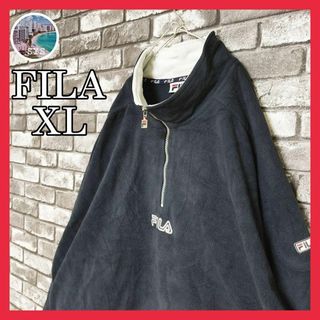 フィラ(FILA)のFILAフィラハーフジップフリースジャケットプルオーバー刺繍ワンポイントロゴ長袖(その他)