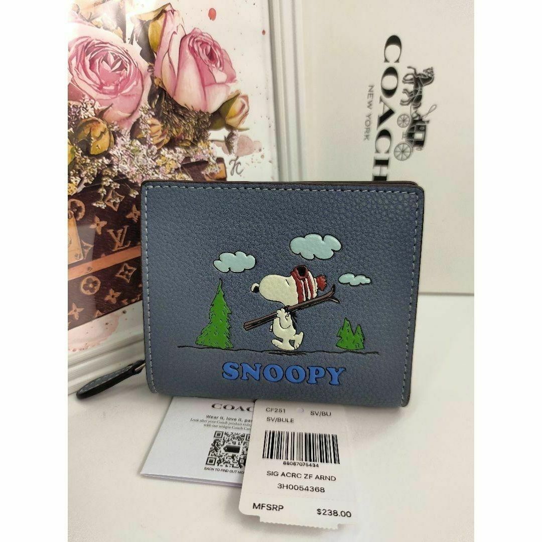 COACH - ⏹️未使用□CF251 スヌーピーコラボ スナップ ジップ ミニ