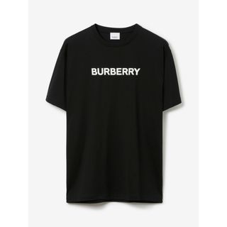 バーバリー(BURBERRY)のBurberry ロゴプリント　コットンシャツ　黒　S(Tシャツ/カットソー(半袖/袖なし))