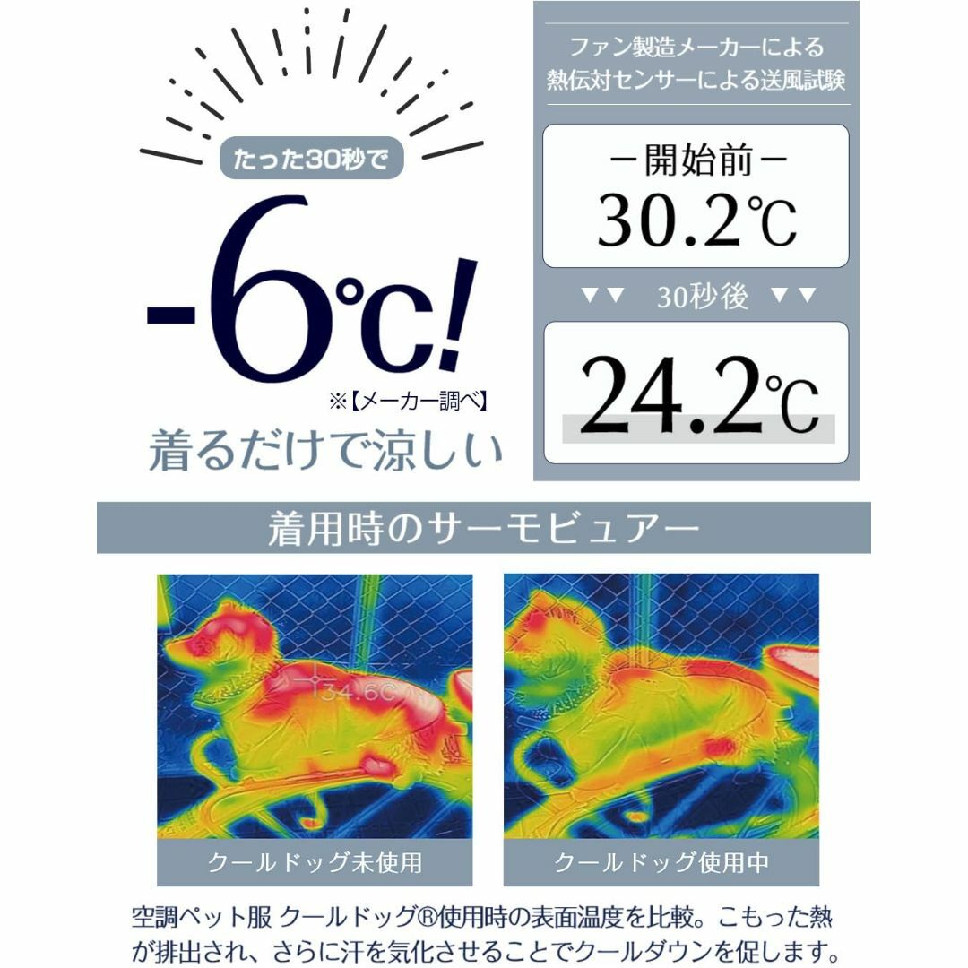【色: [接触冷感] ホワイト】ONEKOSAMA 空調ペット服 日本製 犬服