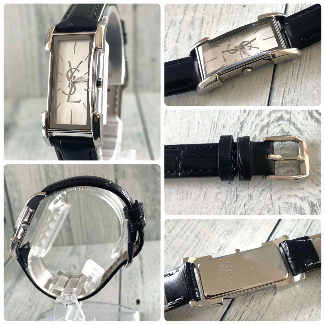 【電池交換済】Yves Saint Laurent シルバー 腕時計 長方形