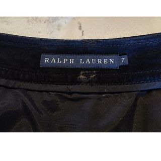 ラルフローレン羊革スカート◆ブラック7サイズ◆