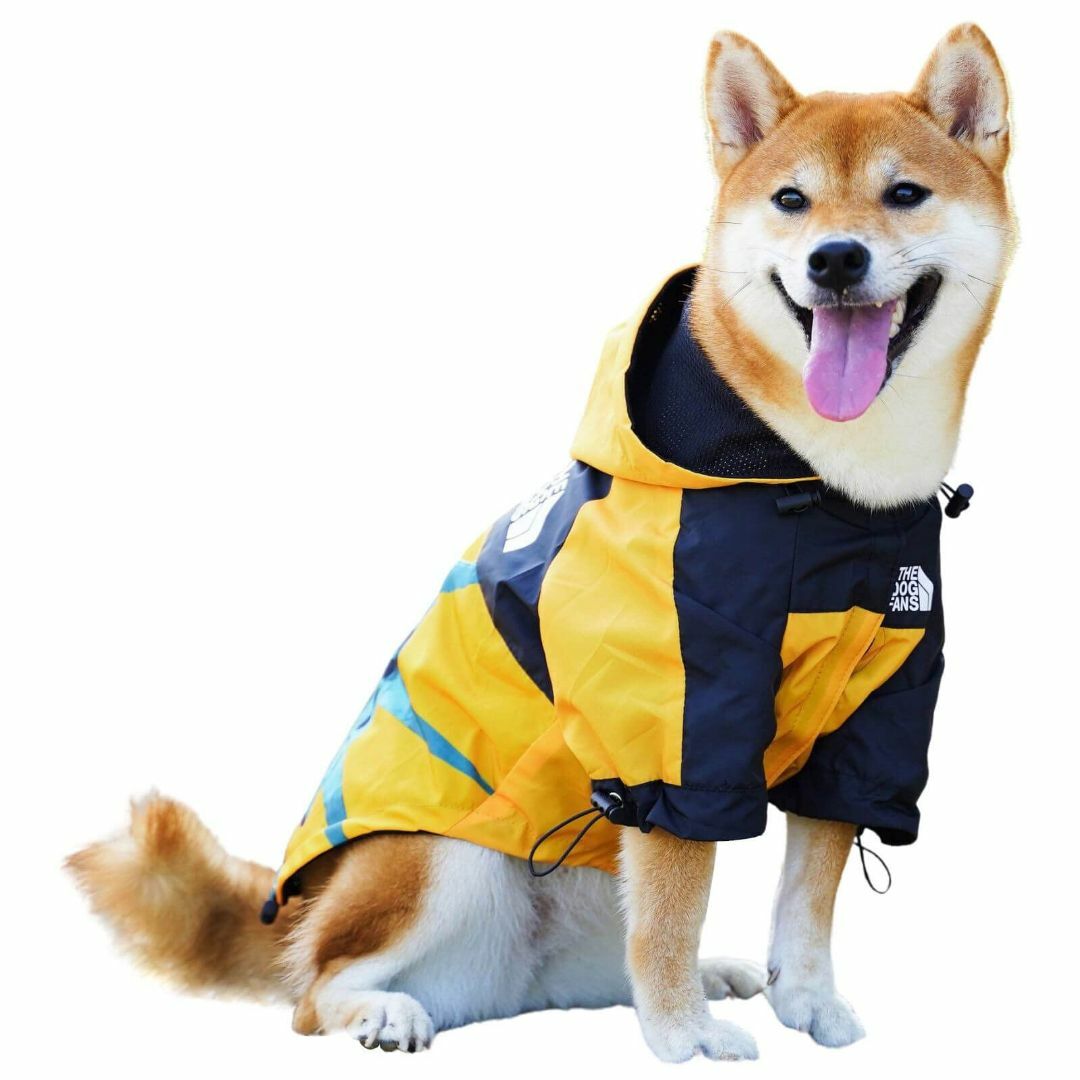 【色: イエロー】REEYAM 犬用 レインコート 雨具 ドッグウェア ワンちゃ