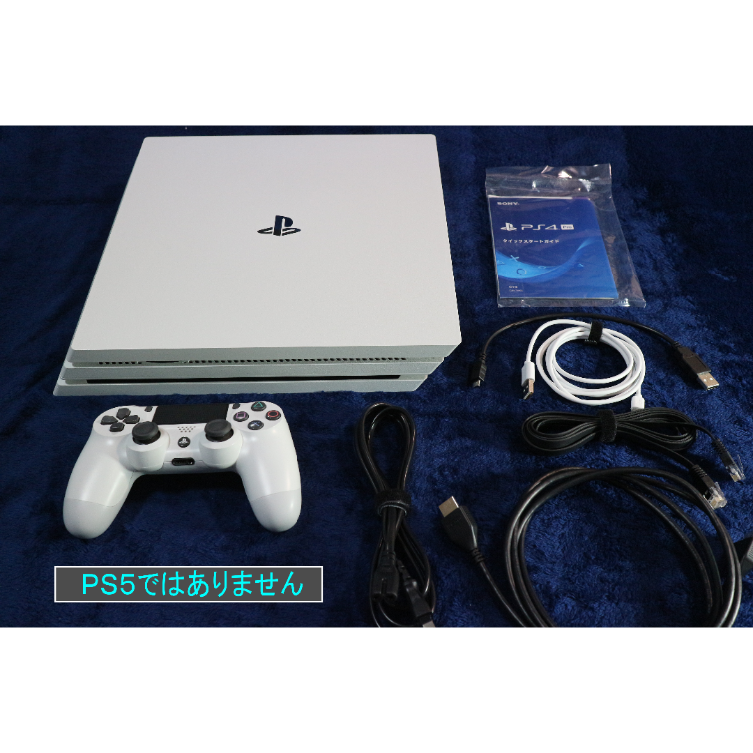 PlayStation4(プレイステーション4)のPS4 Pro 本体 CUH-7200BB02 グレイシャーホワイト エンタメ/ホビーのゲームソフト/ゲーム機本体(家庭用ゲーム機本体)の商品写真