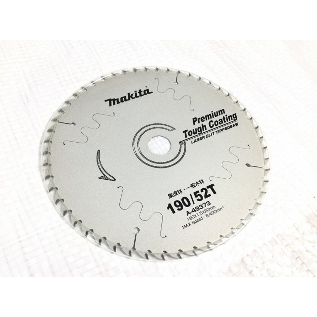 Makita(マキタ)の☆未使用品 替刃セット☆makita マキタ 190mm レーザースリットチップソー A-49373 190/52T 190×1.5×20ｍｍ 3枚 銀次郎 1枚 76204 自動車/バイクのバイク(工具)の商品写真