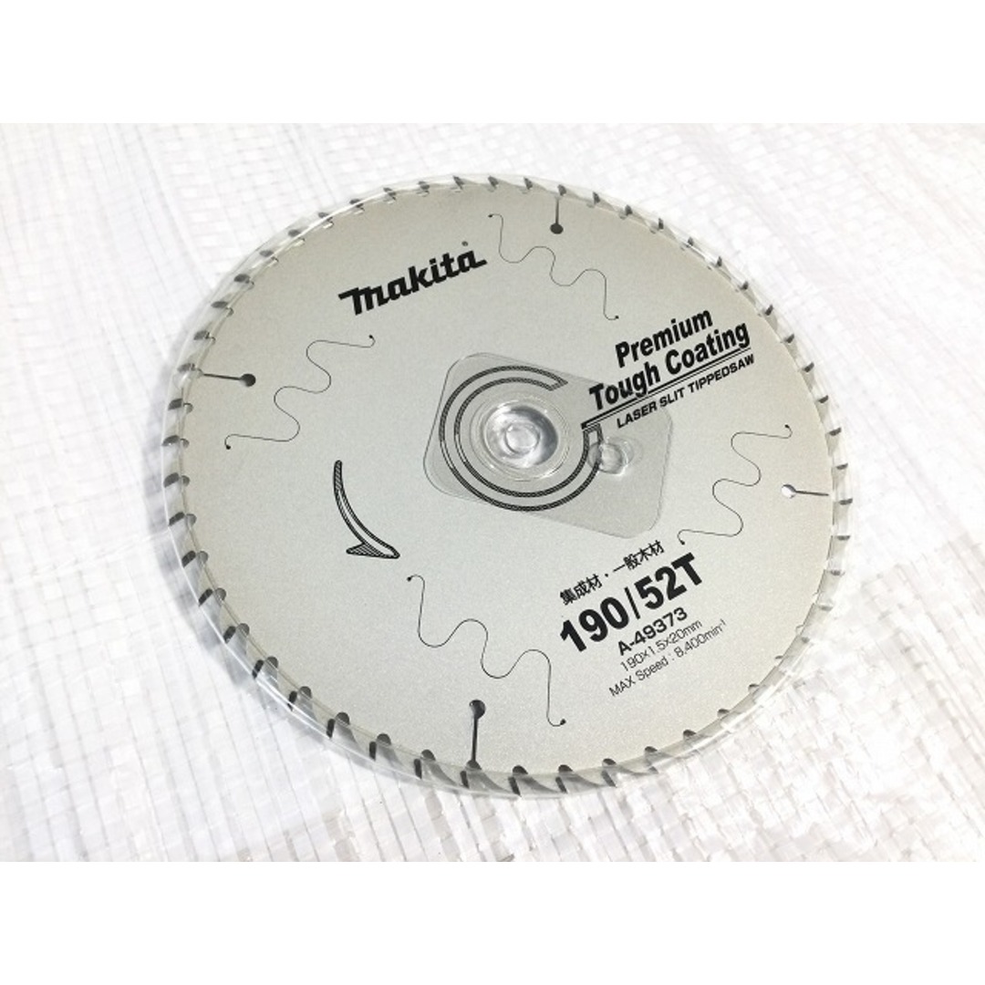 Makita(マキタ)の☆未使用品 替刃セット☆makita マキタ 190mm レーザースリットチップソー A-49373 190/52T 190×1.5×20ｍｍ 3枚 銀次郎 1枚 76204 自動車/バイクのバイク(工具)の商品写真