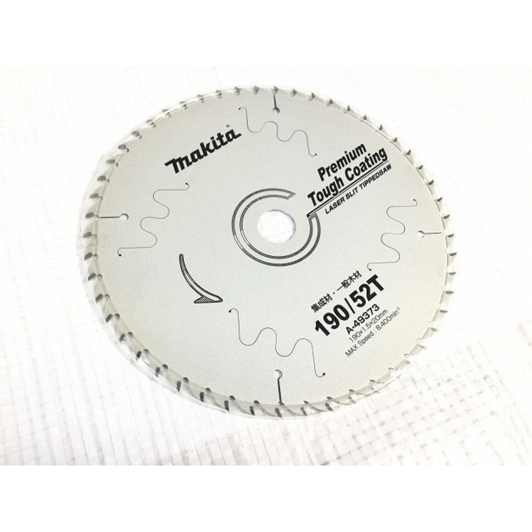 Makita(マキタ)の☆未使用品 替刃セット☆makita マキタ 190mm レーザースリットチップソー A-49373 190/52T 190×1.5×20ｍｍ 3枚 銀次郎 1枚 76204 自動車/バイクのバイク(工具)の商品写真