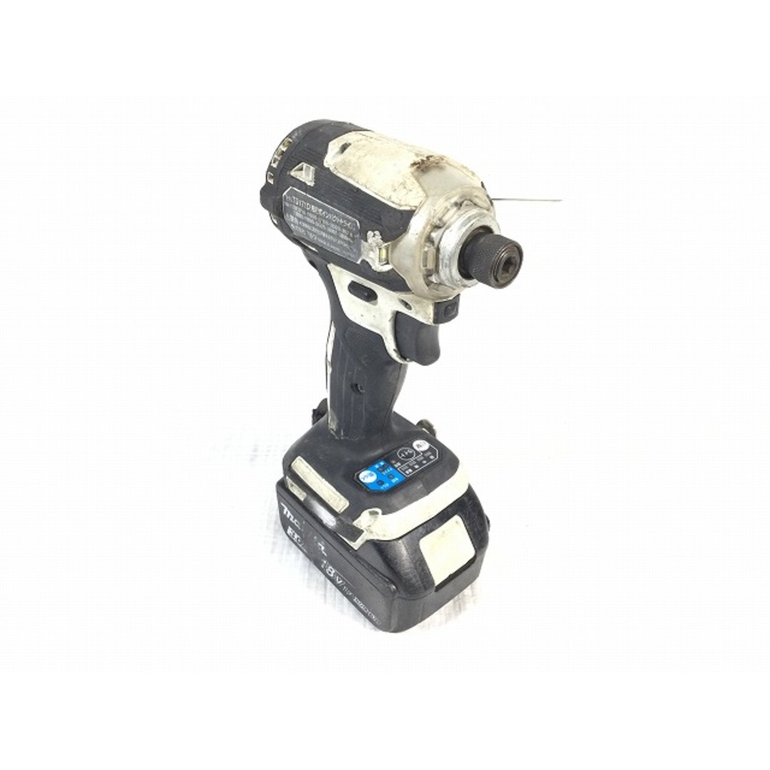 ☆中古品☆ makita マキタ 18V 充電式インパクトドライバ TD171DRGXW 白/ホワイト バッテリー2個(18V  3.0Ah/6.0Ah)充電器+ケース 76991