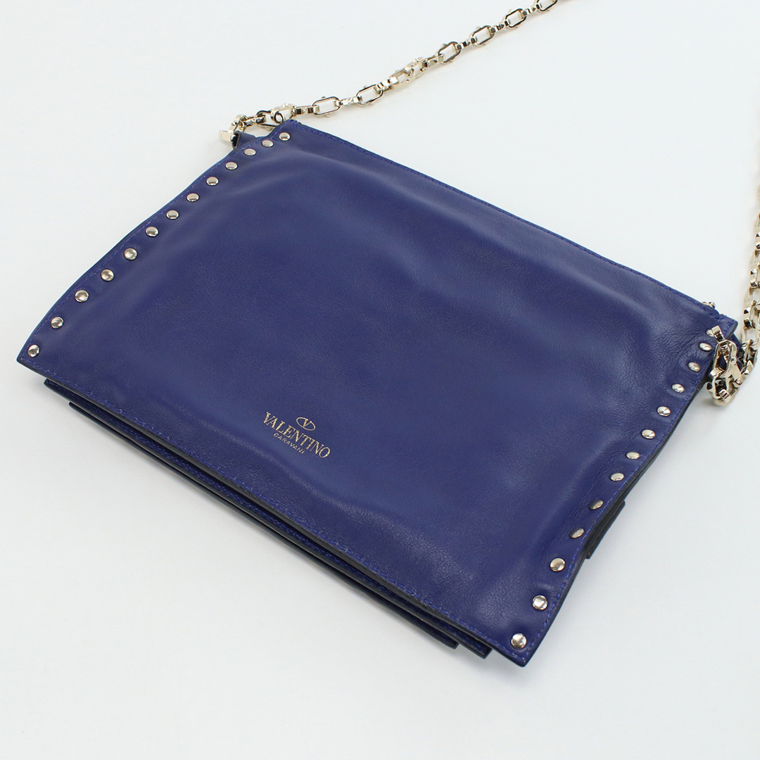 VALENTINO ヴァレンティノ チェーンショルダーバッグ ロックスタッズ 斜め掛け ショルダーバッグ レザー レディース 1