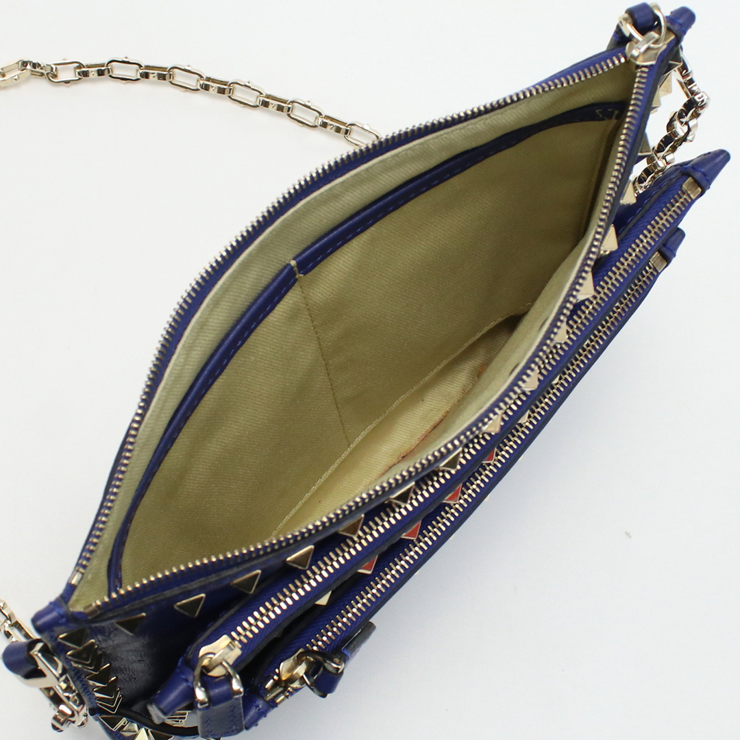 VALENTINO ヴァレンティノ チェーンショルダーバッグ ロックスタッズ 斜め掛け ショルダーバッグ レザー レディース 2