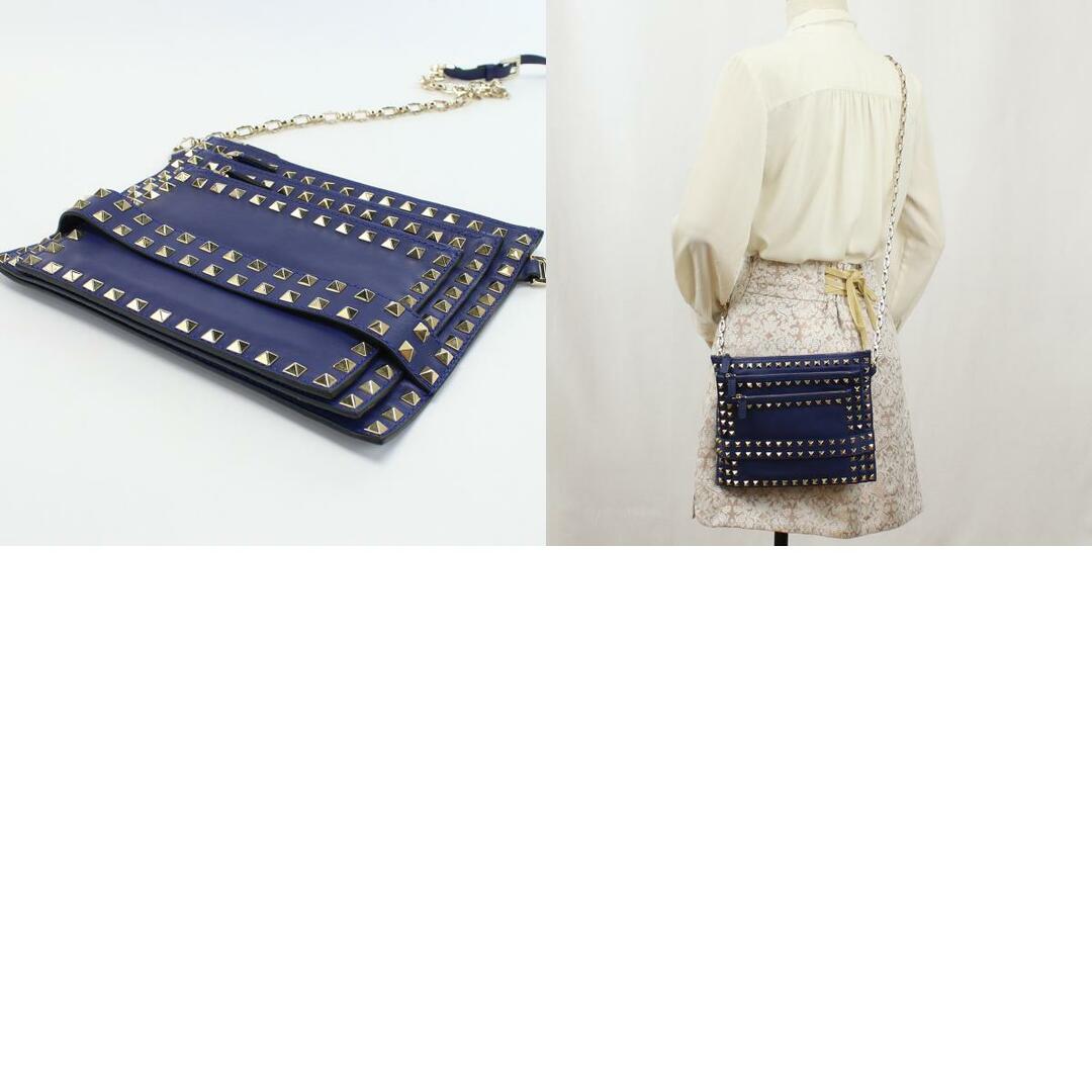 VALENTINO ヴァレンティノ チェーンショルダーバッグ ロックスタッズ 斜め掛け ショルダーバッグ レザー レディース 9