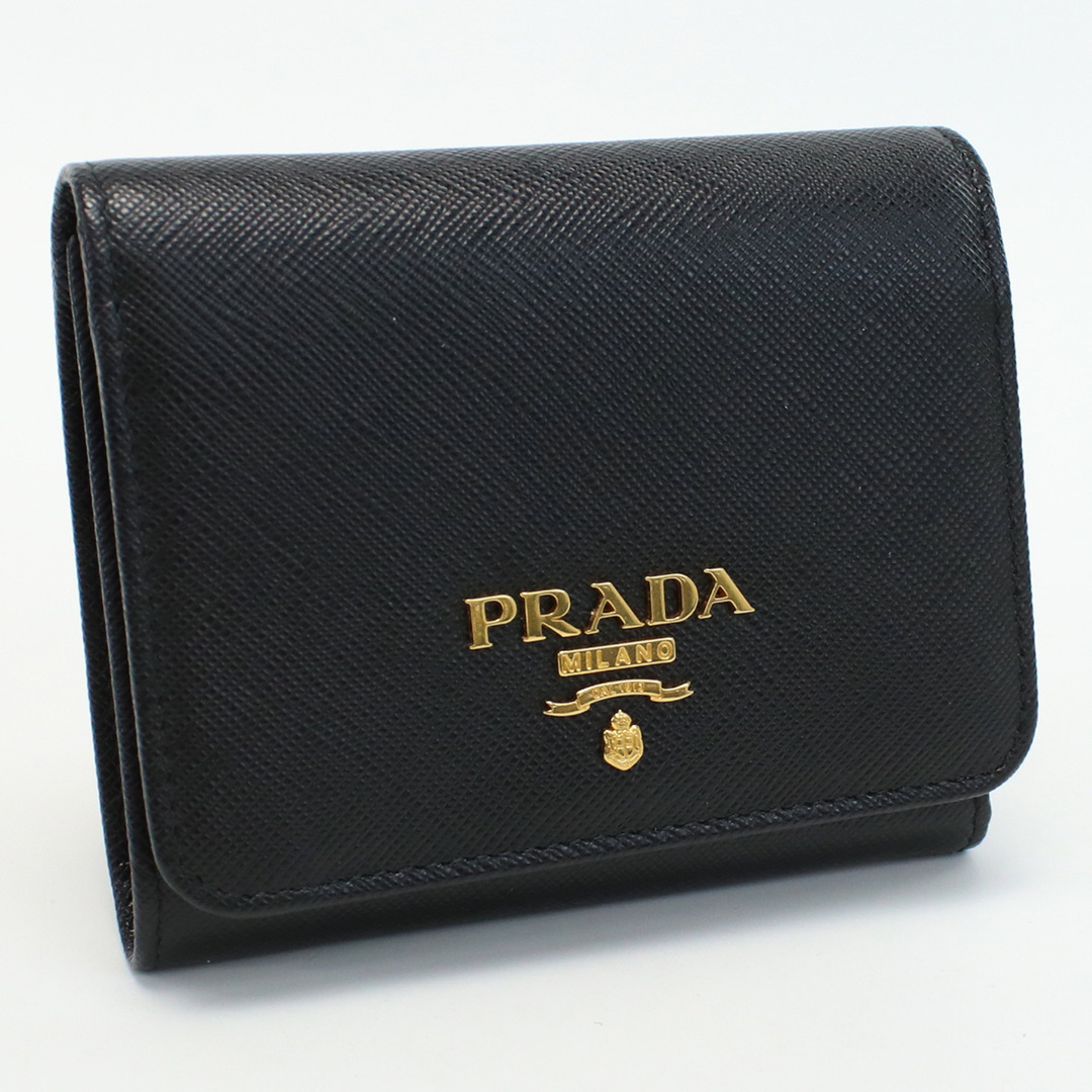 PRADA プラダ サフィアノ 三ツ折 ウォレット 1MH176 QWA F0002 三折財布小銭入付き レザー レディース