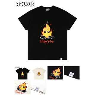 【即発送】ROUUIS HOLY-FIRE SS TEE  ブラック L(Tシャツ/カットソー(半袖/袖なし))