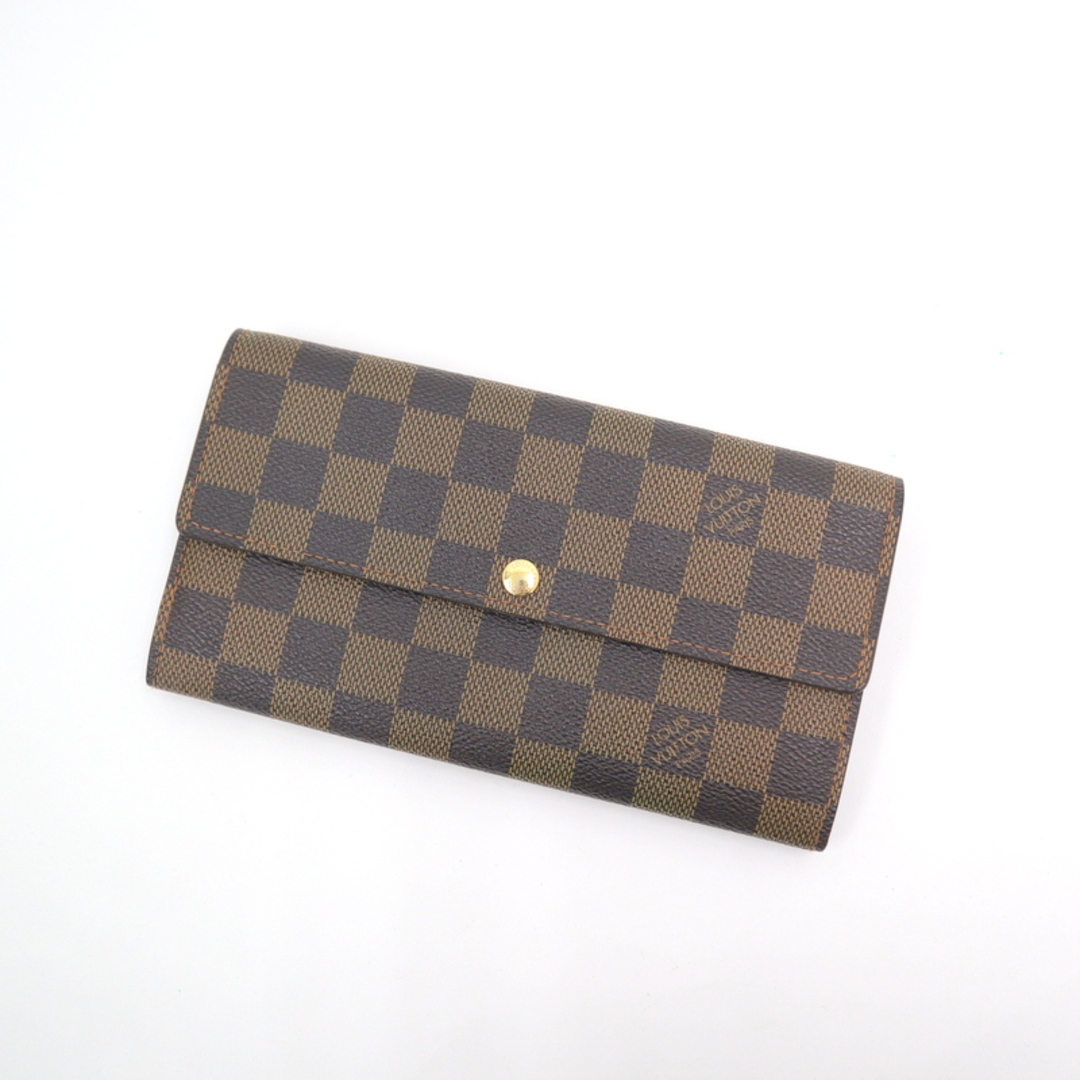 【LOUIS VUITTON】ルイヴィトン ポルトフォイユサラ 二つ折り長財布 ダミエ エベヌ N61734 CA3078/hm06161tg