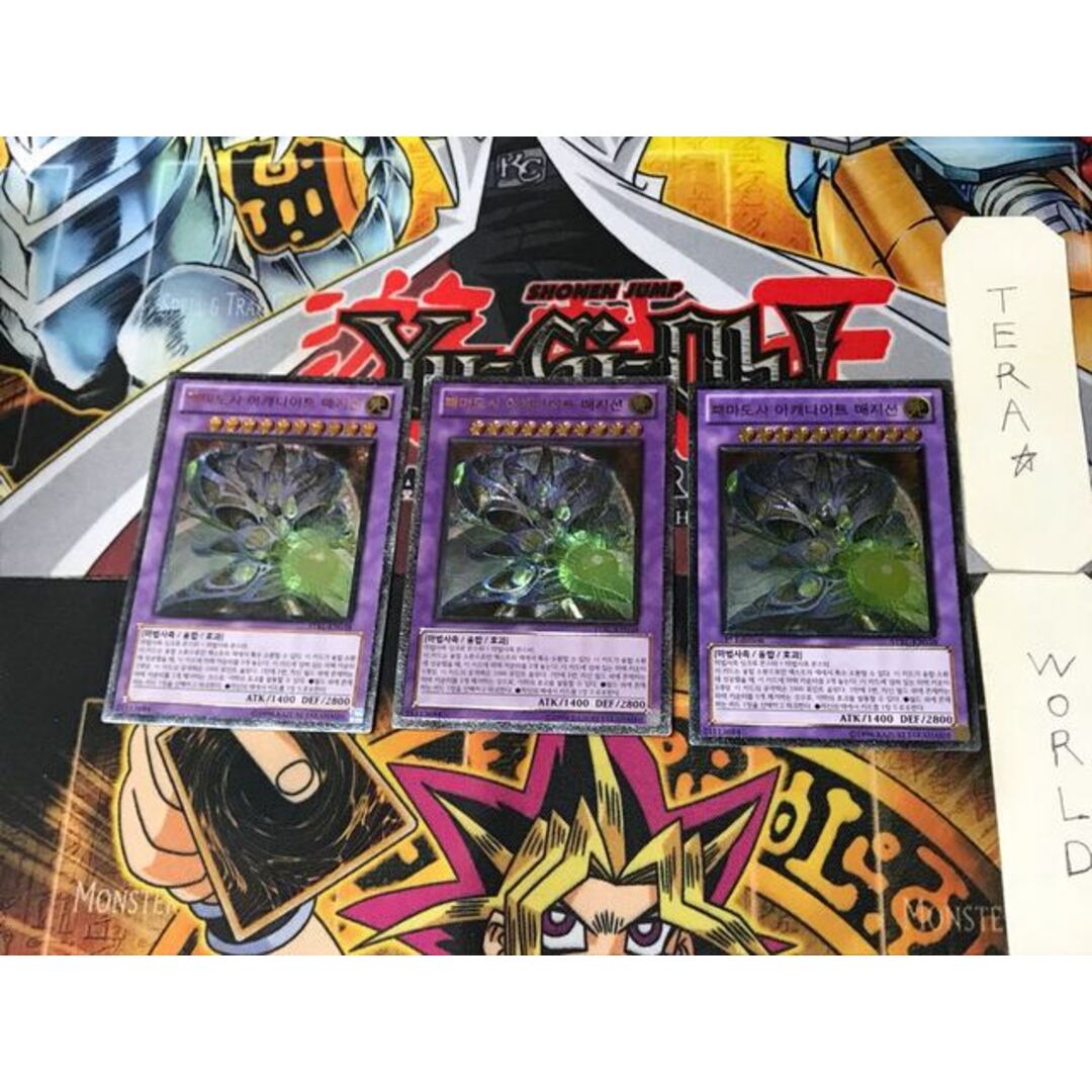 遊戯王 - 韓国版 覇魔導士アーカナイト・マジシャン 1 レリーフ 3枚
