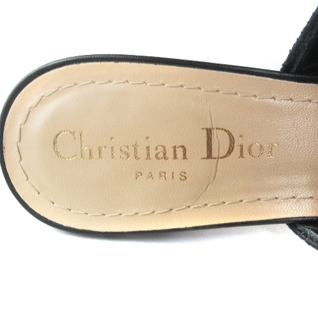 クリスチャンディオール ヒールミュール サンダル 靴 Dway ロゴ 黒 36