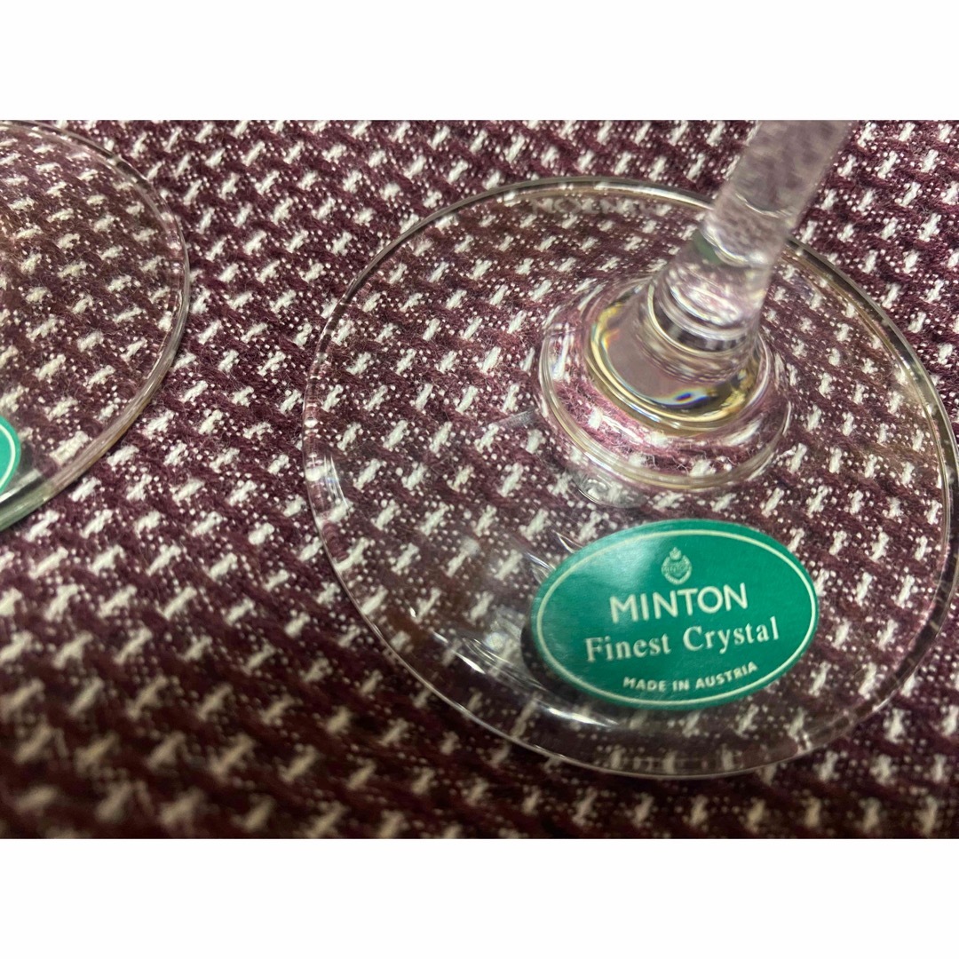 MINTON(ミントン)のminton ワイングラス　2客　未使用 インテリア/住まい/日用品のキッチン/食器(グラス/カップ)の商品写真