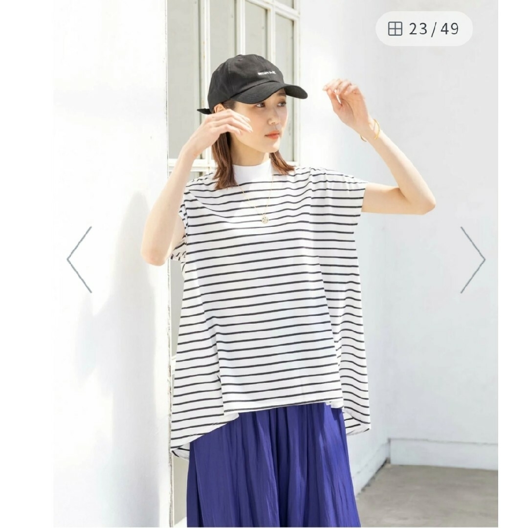 GLOBAL WORK(グローバルワーク)の新品未使用⭐GLOBAL WORK 快適ハイネックフレンチ ブラック Tシャツ レディースのトップス(Tシャツ(半袖/袖なし))の商品写真