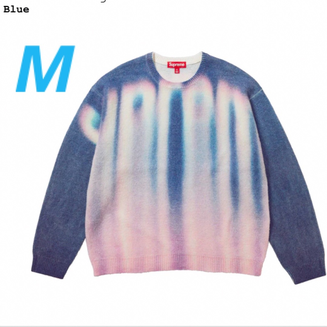 Supreme(シュプリーム)のSupreme Blurred Logo Sweater M Blue メンズのトップス(ニット/セーター)の商品写真