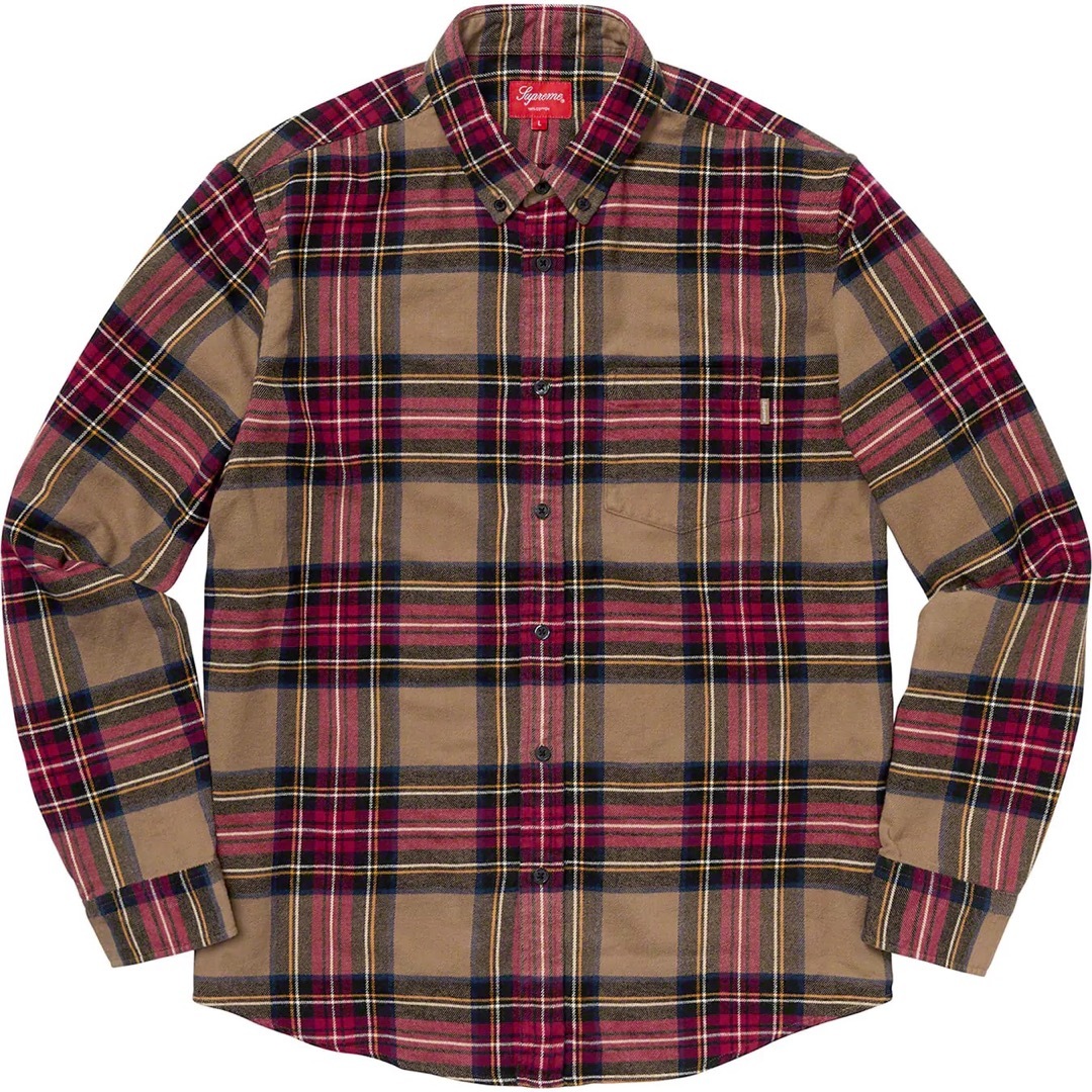 【M】Supreme 19aw Tartan Flannel Shirt