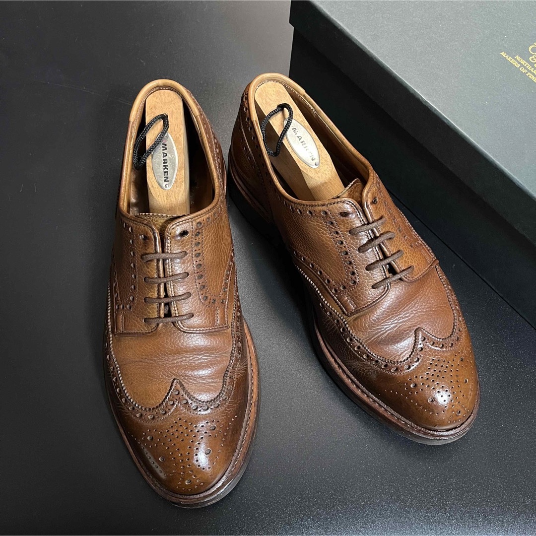 Crockett&Jones PEMBROKE2 ブラウン シボ革 UK6.5E288cm最大幅