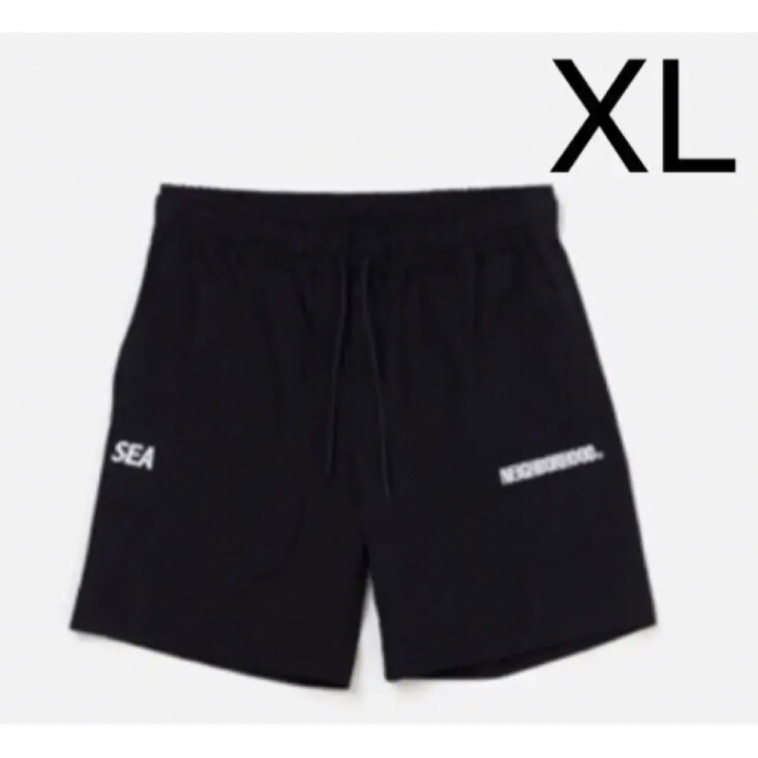 NEIGHBORHOOD(ネイバーフッド)の新品 XL NEIGHBORHOOD WINDANDSEA ハーフ パンツ 黒 メンズのパンツ(その他)の商品写真