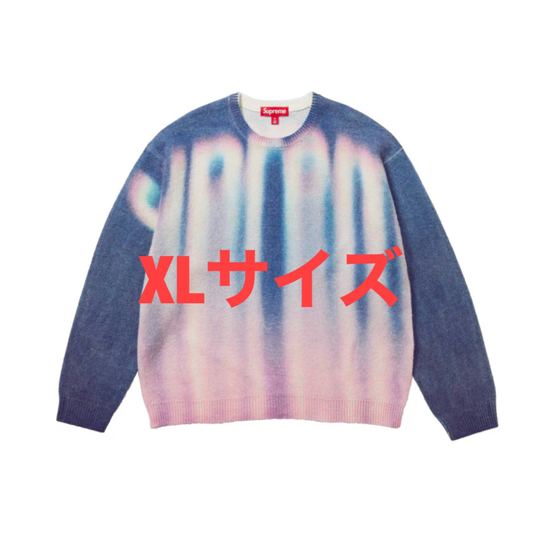 supreme Blurred Logo Sweater  XLBlueSIZE