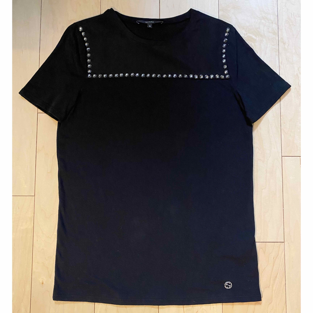 Gucci(グッチ)のGUCCI グッチ Tシャツ ブラック ビジュー付き Mサイズ 新品未使用 レディースのトップス(Tシャツ(半袖/袖なし))の商品写真