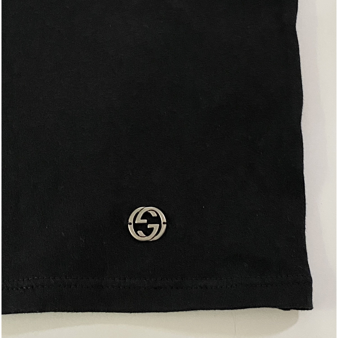 Gucci(グッチ)のGUCCI グッチ Tシャツ ブラック ビジュー付き Mサイズ 新品未使用 レディースのトップス(Tシャツ(半袖/袖なし))の商品写真