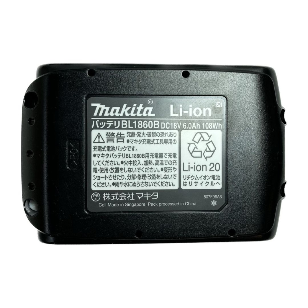 ＊＊MAKITA マキタ PSEマーク有　純正バッテリー（BL1860B）×2個　急速充電器（DC18RF）　合計3点セット　①